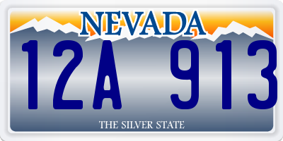 NV license plate 12A913