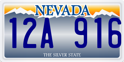 NV license plate 12A916