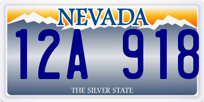 NV license plate 12A918