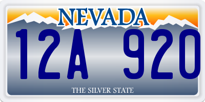NV license plate 12A920