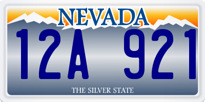 NV license plate 12A921