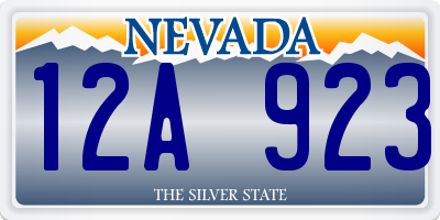 NV license plate 12A923