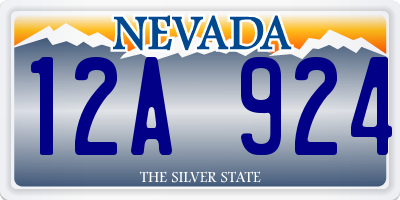 NV license plate 12A924