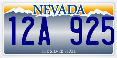 NV license plate 12A925