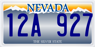 NV license plate 12A927