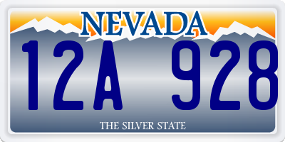 NV license plate 12A928