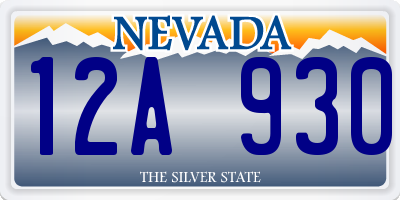 NV license plate 12A930