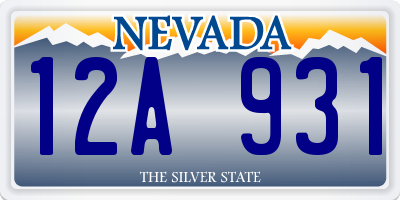 NV license plate 12A931