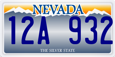 NV license plate 12A932