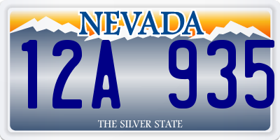 NV license plate 12A935