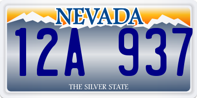 NV license plate 12A937