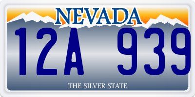 NV license plate 12A939