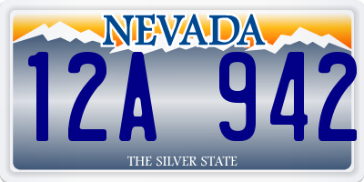 NV license plate 12A942