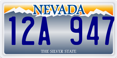 NV license plate 12A947