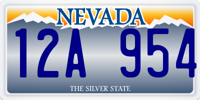 NV license plate 12A954