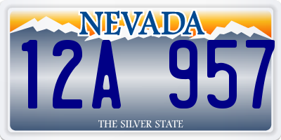 NV license plate 12A957