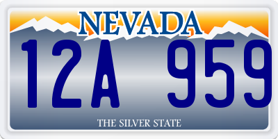 NV license plate 12A959