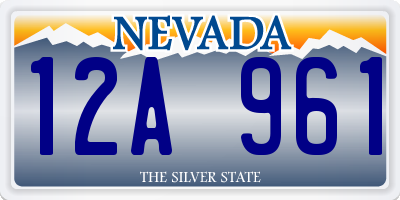 NV license plate 12A961