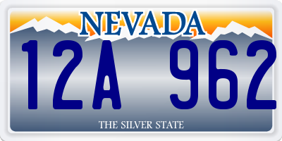 NV license plate 12A962