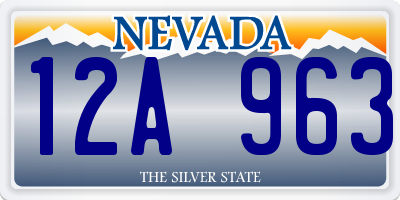 NV license plate 12A963