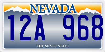 NV license plate 12A968