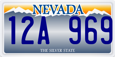 NV license plate 12A969