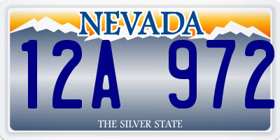 NV license plate 12A972