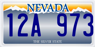 NV license plate 12A973