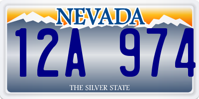 NV license plate 12A974