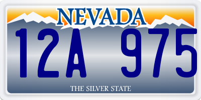 NV license plate 12A975