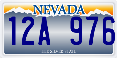 NV license plate 12A976