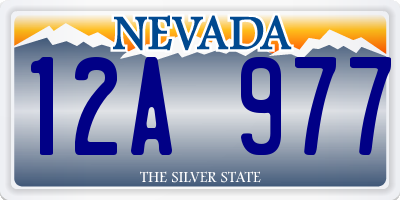 NV license plate 12A977