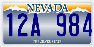 NV license plate 12A984