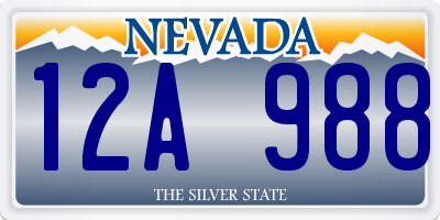 NV license plate 12A988