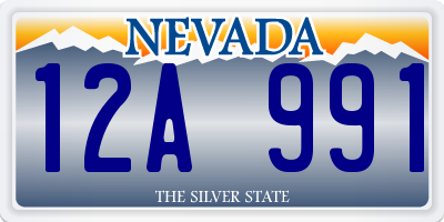 NV license plate 12A991