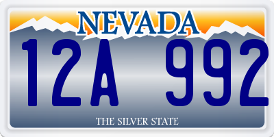 NV license plate 12A992
