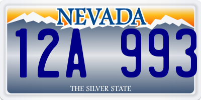 NV license plate 12A993