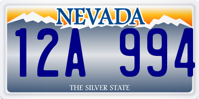 NV license plate 12A994