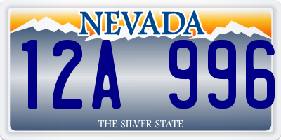 NV license plate 12A996