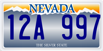 NV license plate 12A997