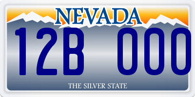 NV license plate 12B000