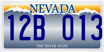 NV license plate 12B013