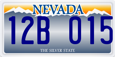 NV license plate 12B015