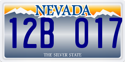 NV license plate 12B017