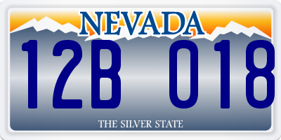 NV license plate 12B018
