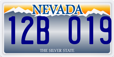 NV license plate 12B019