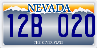 NV license plate 12B020