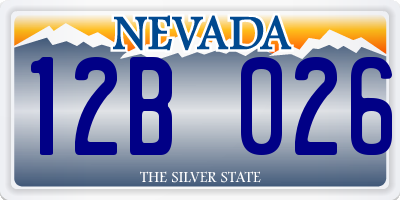 NV license plate 12B026