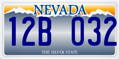 NV license plate 12B032