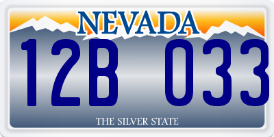 NV license plate 12B033